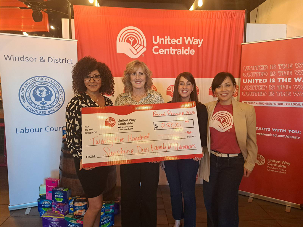 Sunshine Drugs team supporting United Way Period Promise event, embodying The Sunshine Way philosophy.